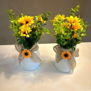 Faux Flower Pots (Pack of 2)